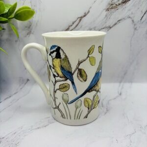 Kent Pottery Mug/Cup Blue Yellow Bird Bone China 4" Made in England‎ Grandmacore